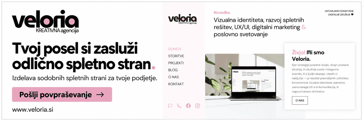 Veloria – izdelava sodobnih spletnih strani za podjetja